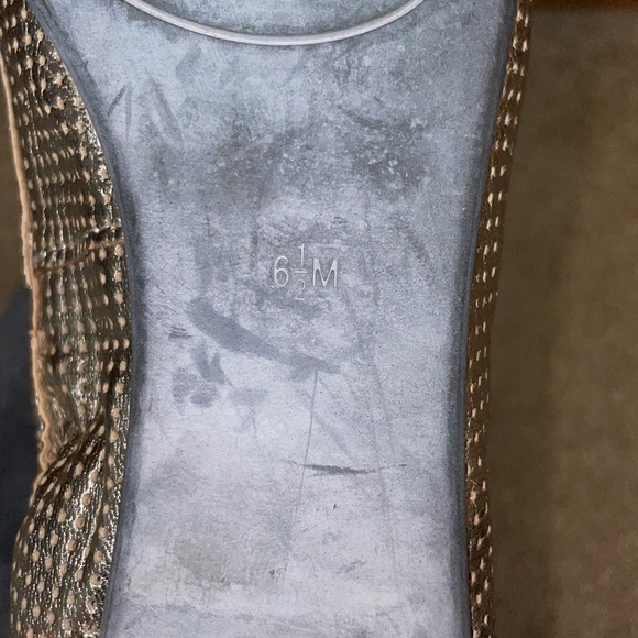 Lauren Ralph Lauren Metallic Gold Leather Ballet Flats - Picture 5 of 6